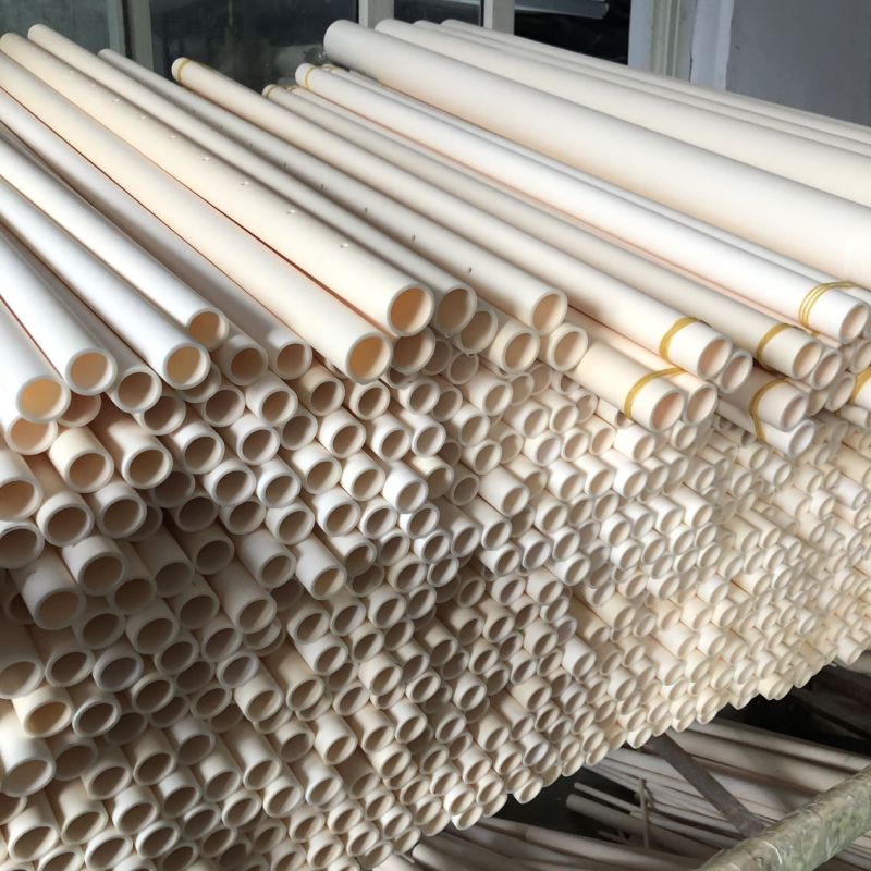 High Strength Alumina Ceramic Threaded Tubes for Industrial Kilns