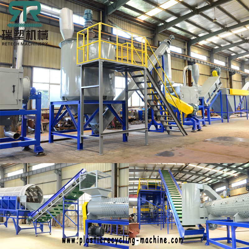 High Efficient Plastic Film Recycling Line for Crushing Washing Plastic PE PP Pet with Wet Granulator