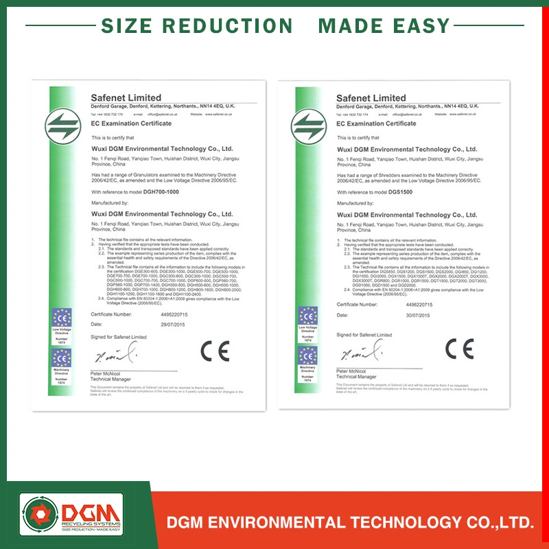 Plastic Waste Granulator for PP PE PVC Pipe Profile Board Barrel Pet Bottles Film Rdf
