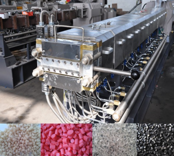 Pet Pellets Making Machine Plastic Twin Screw Extruder Recycling Extruder