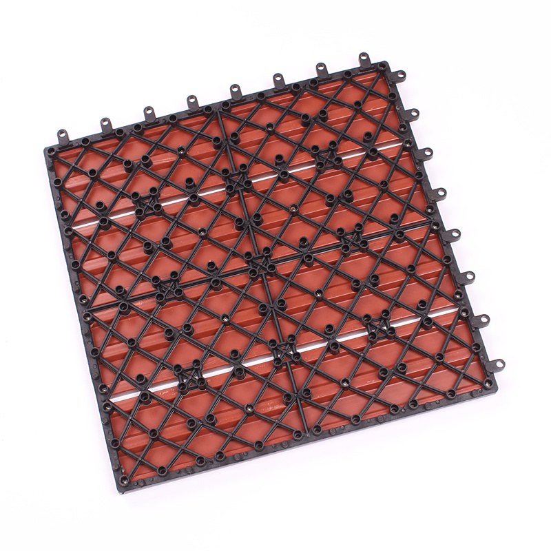 Waterproof Wood Plastic Composite Decking DIY Outdoor WPC Flooring Tiles 300X300