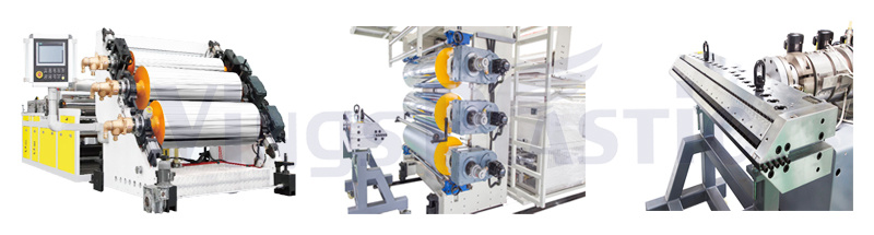 PE PP PS Sheet Production Line, Plastic Sheet Extrusion Machine / Extruding Machine