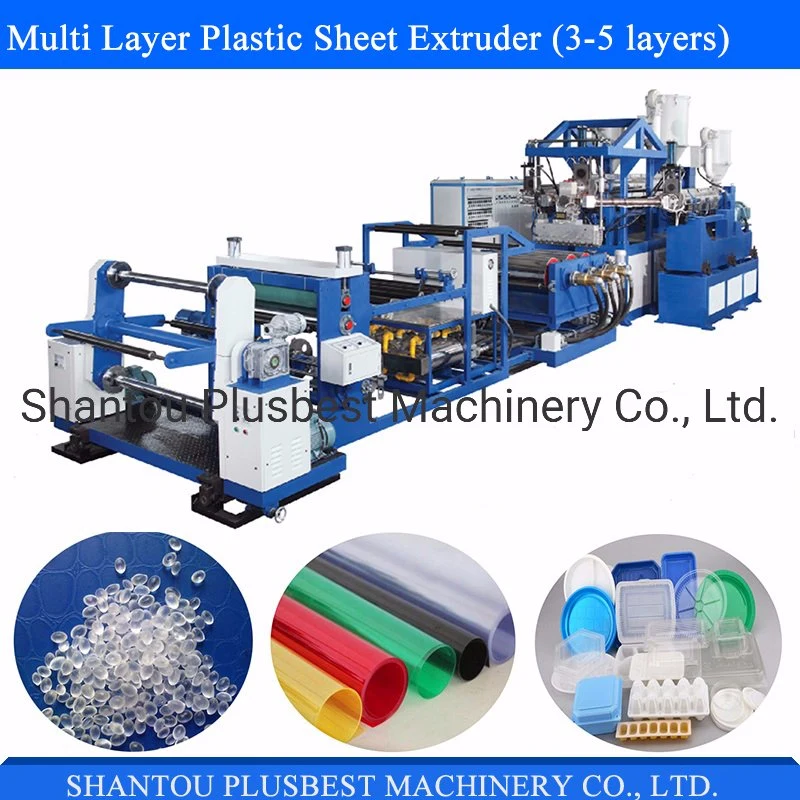 5 Layers Plastic Sheet Extruder Thermoforming Sheet Extruding Machine with PLC Controller