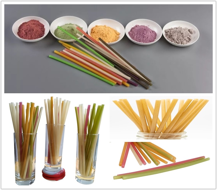 Eco Friendly Biodegradable Rice Tapioca Straw Extruder Production Processing Line