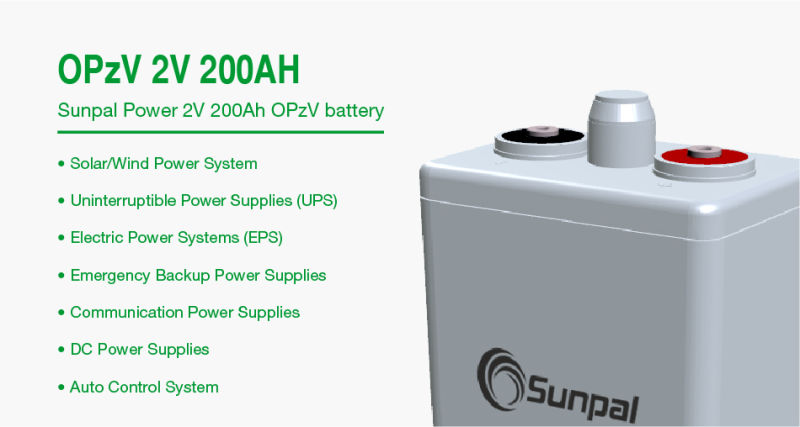 Lead Acid Gel Rechargeable Deep Cycle Pure Battery Opzv 2V 200ah 2000ah 3000ah