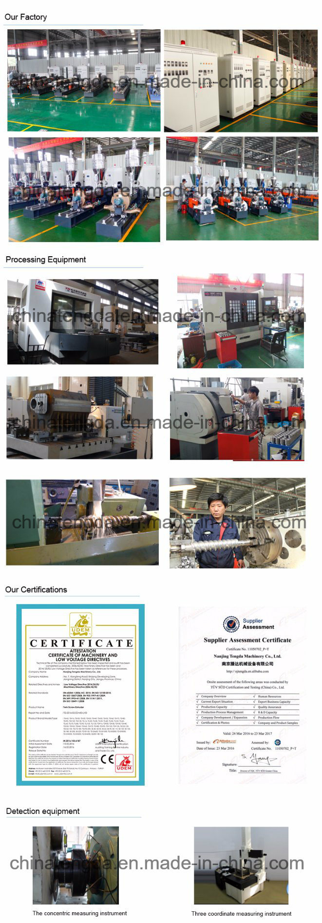 Recycled Plastic Extruder Machine Sale of Tsh-75 Model