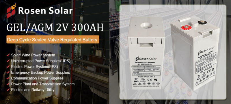 Lead-Acid Battery 2V 300ah Gel Deep Cycle Battery