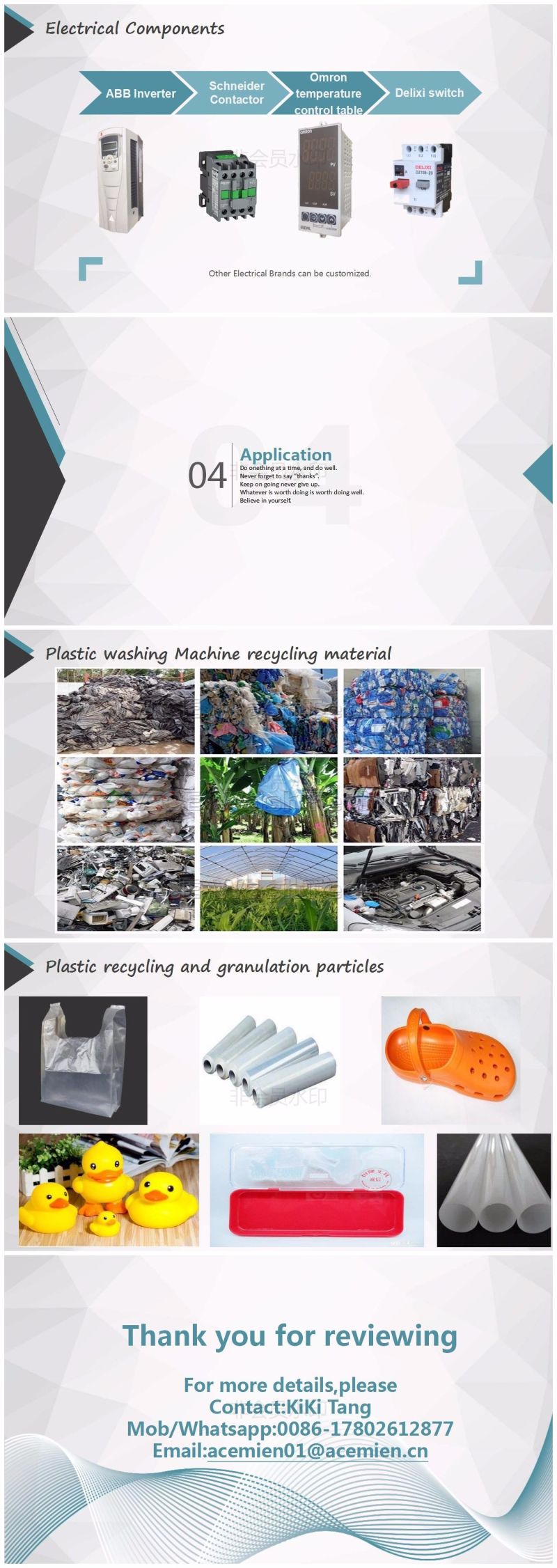 Automatic Plastic Pet Bottle Waste Washing Machine/Recycling Machine