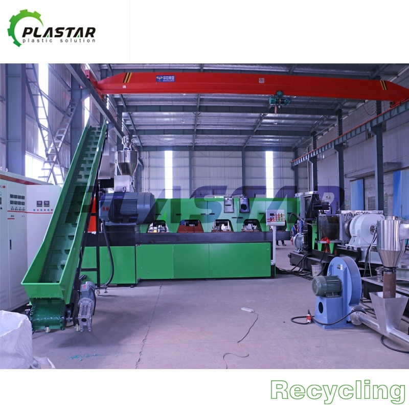 Waste Plastic Recycling Pelletizing Line Machine to Produce Pellet PE Film Recycling Pelletizer Granulator