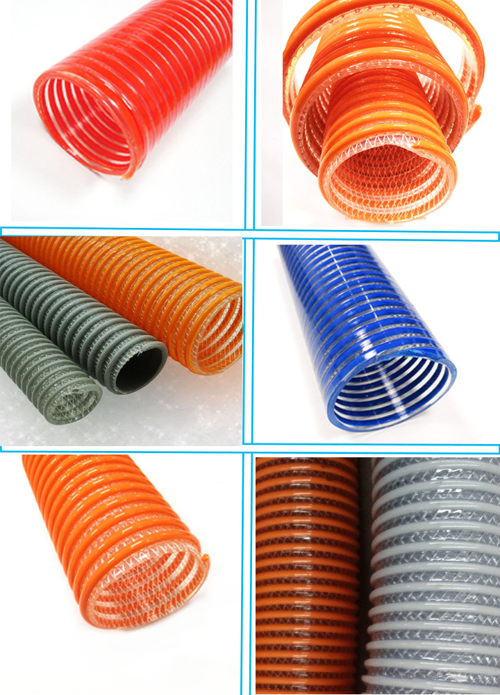 Crushing Abrasion Reinforced Hose Clear PVC with High Strength Fibers