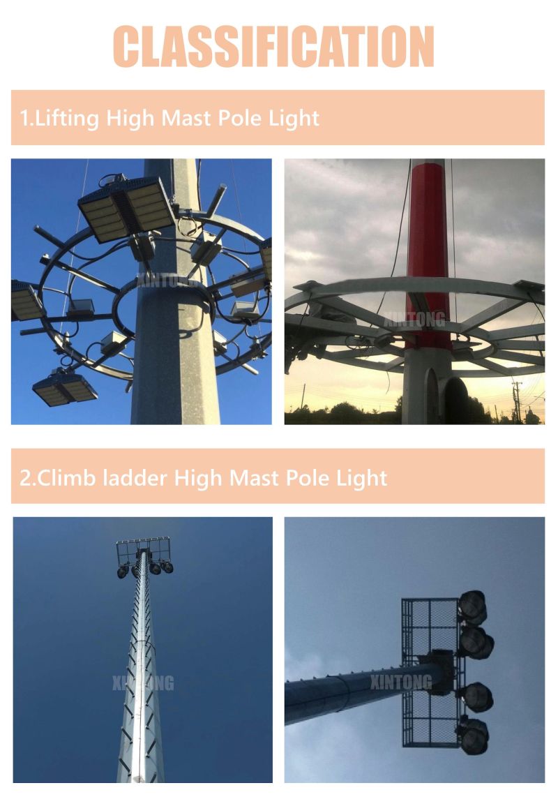 High Mast Light Price for High Mast Pole Tower