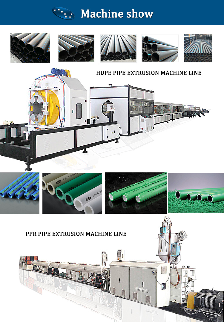 Plastic HDPE /PE PPR Pipe Water Sewage / Drainage Pipe Extruder/ Extrusion Machine