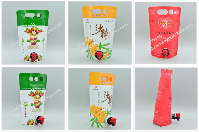 Customized Flexible Plastic Pouches for Mixed Juice Spout Bags