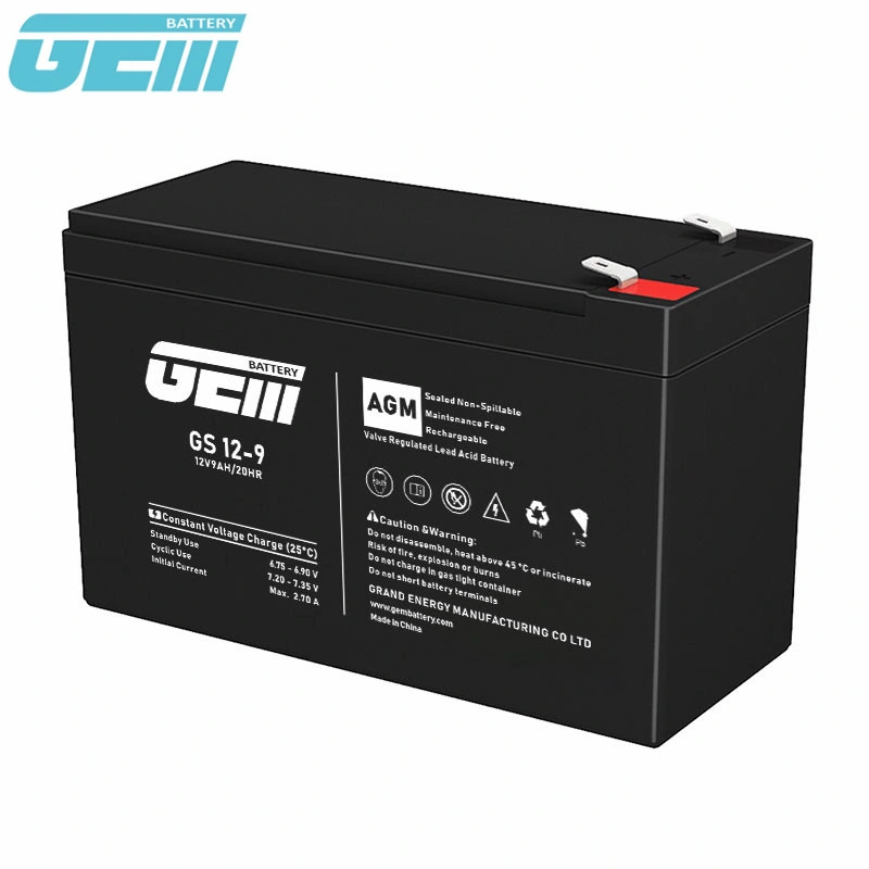 Gem Battery 12V 9ah UPS Battery Emergency Lighting Sealed Storage Battery Rechargeable Lead Acid Battery