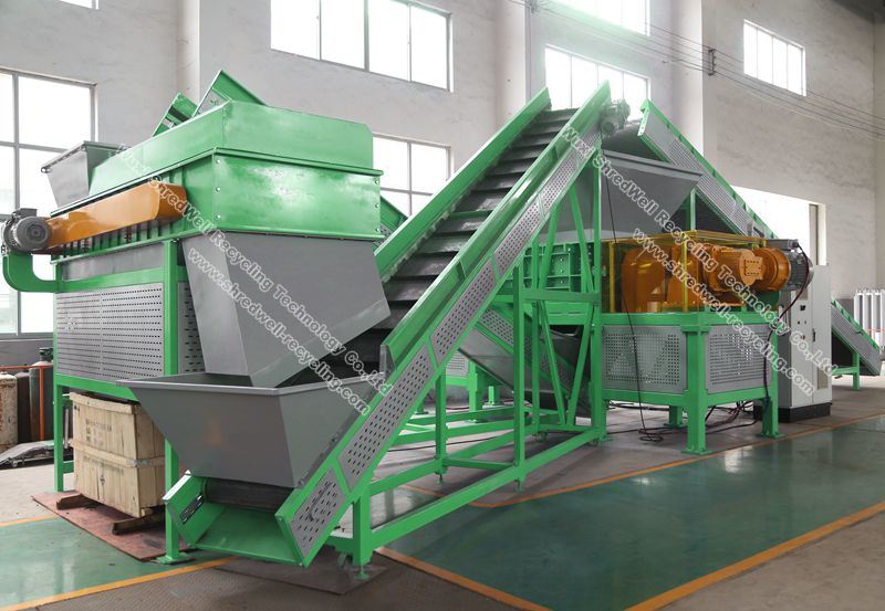 Scrap Tire Recycle System for Making 50-150mm Rubber Chip