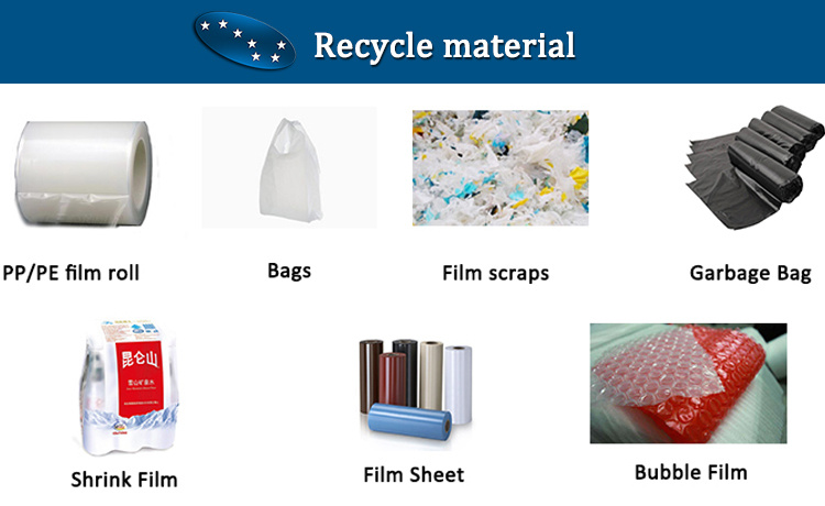 High Speed Plastic Recycle Granulator for HDPE and LDPE Film and Scraps