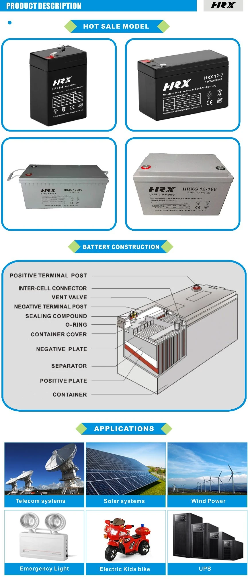 12V200ah Lead Acid battery, Solar Battery, UPS Battery in Deep Cycle Battery 12V Storage Battery