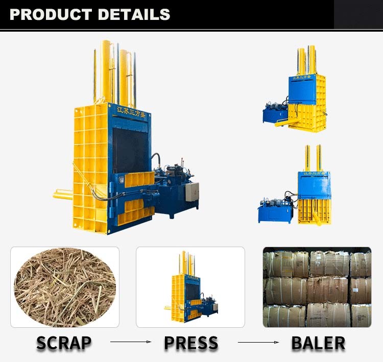 Hydraulic Scrap Baler Machine for Paper/Plastic/Straw Recycling