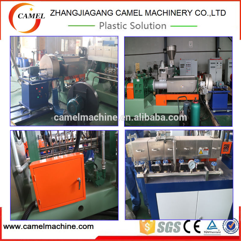 PE PP Film Recycling Pelletizing Machine with Double Screw Plastic Extruder