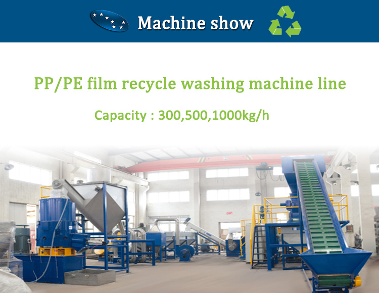 PE LDPE Film PP Hard Plastic Grinder Washing Recycling Line
