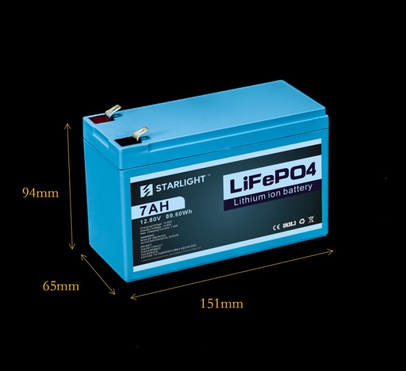 Rechargeable Lithium Battery 12.8V 7ah LiFePO4 Battery to Replace The Lead Acid Battery