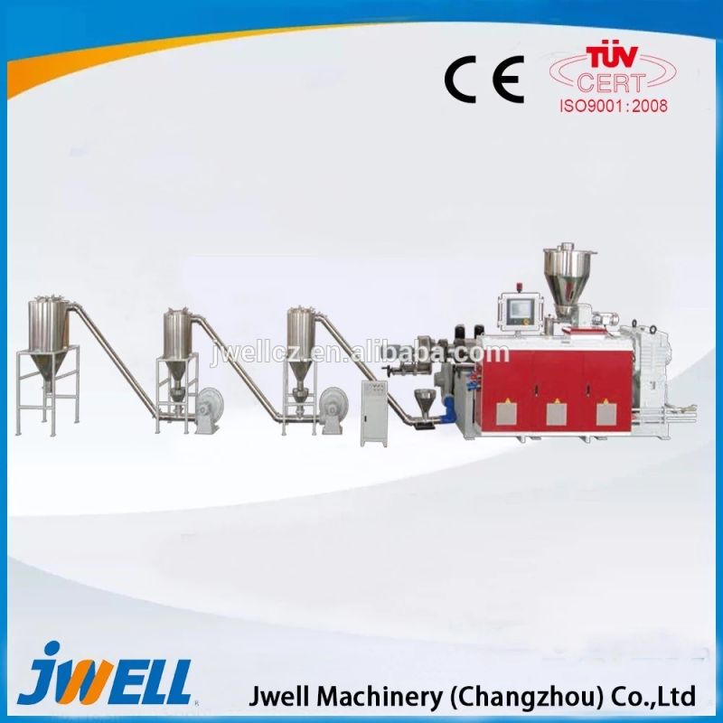 Jwell High Efficiency LDPE/MDPE/HDPE Extrusion Line for Wood Tray Plastic Pipe/Profile Extruder Machine