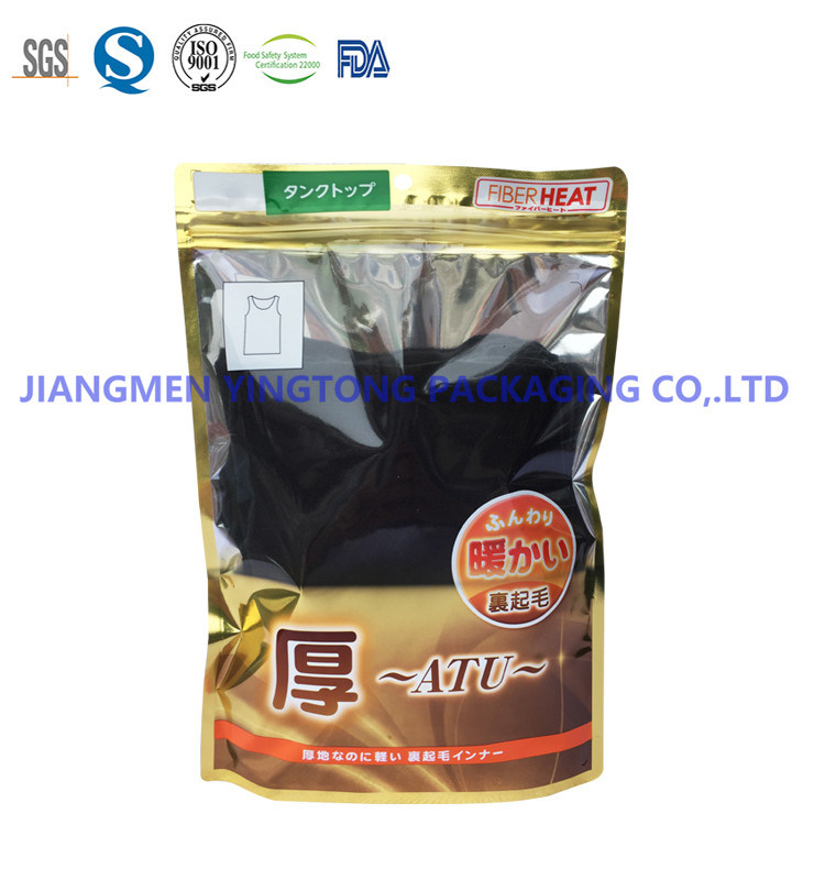 High Quality Plastic Garment Packaging Bags Resealable Pouches for Warmer