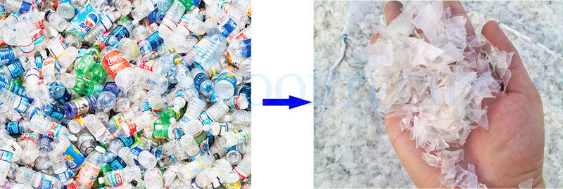 Waste Pet Bottle Flakes Washing Line