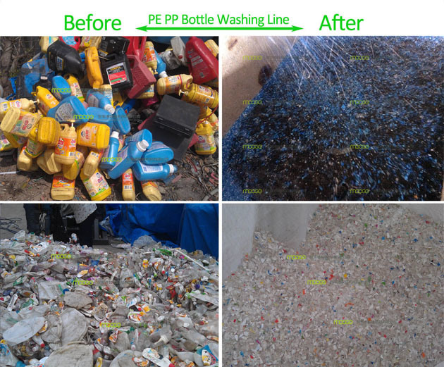 Plastic PP PE Bottle Crushing Washing recycling Line