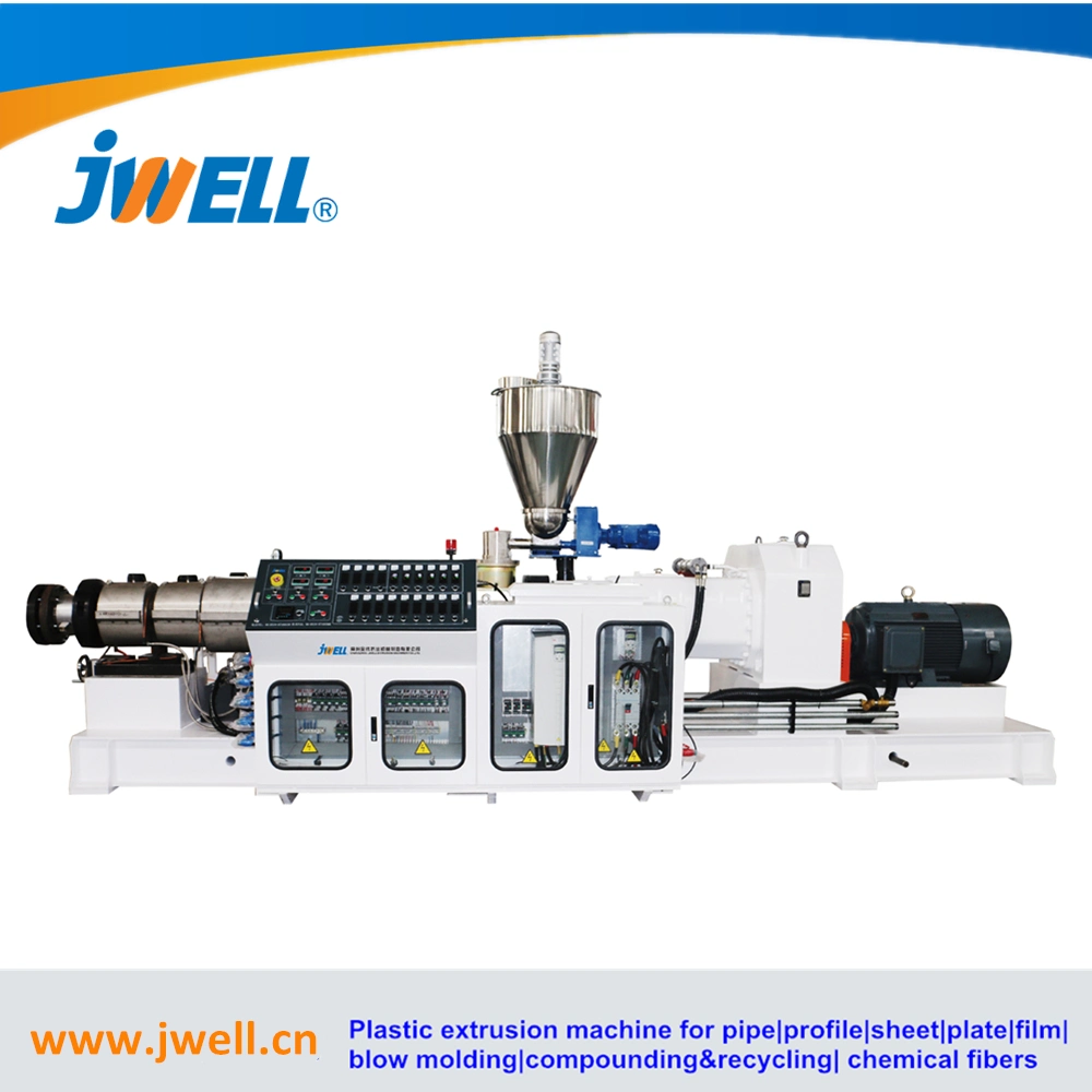 Jwell WPC/Lvt/PVC/Spc Calcium Plastic Floor/Board Plastic Extrusion Machine|Twin/Double Screw Plastic Extruder Sjz 80/156 92/188 110/220