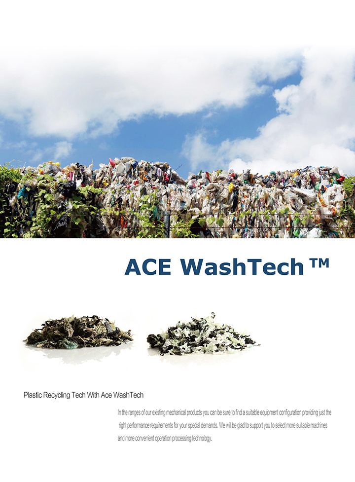 Plastic Waste Bottle Flakes Washing Plant