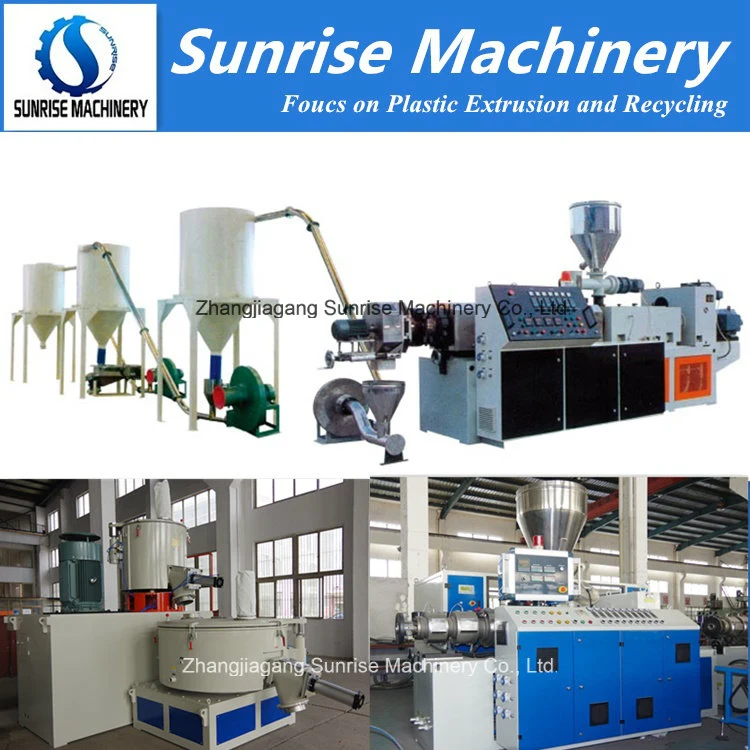 Twin Screws Extruder Machine for Plastic PVC Pipe and Profile