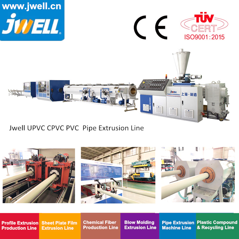 Jwell Energy-Saving High Speed UPVC/CPVC/PVC-O/HDPE/PPR/PVC Pipe Extrusion Machine