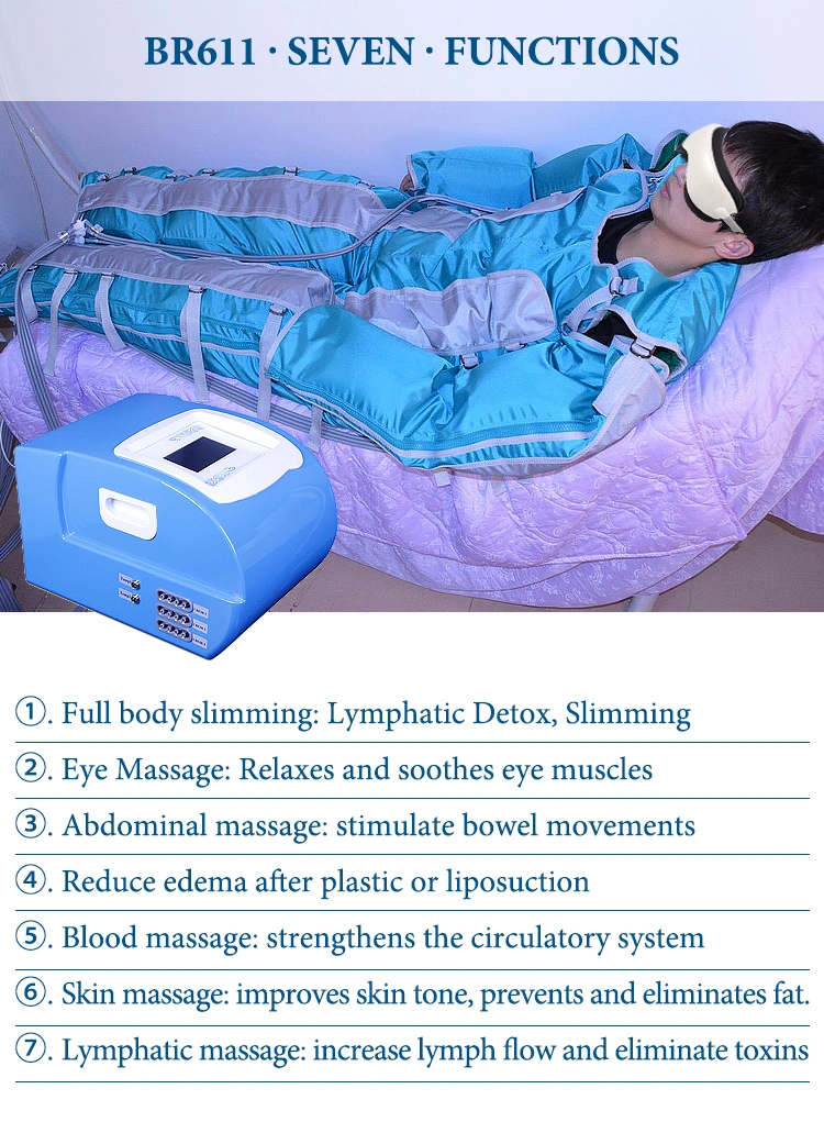 Br611 24 Cells Lymph Drainage Pressotherapy Infrared Body Slimming Massage Equipment