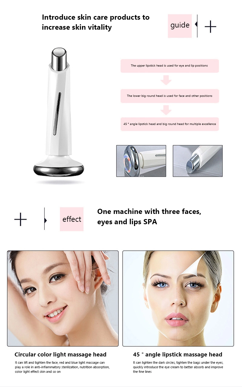 Vibration Frequency Magic Heated Electric Eye Massager Pen Eye Massager Wand for Smooth Fine Lines