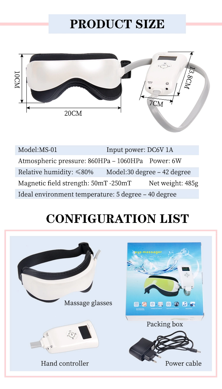 2020 Eye Electric Vibrating Massage Glasses Machine Sonic Vibration Massager