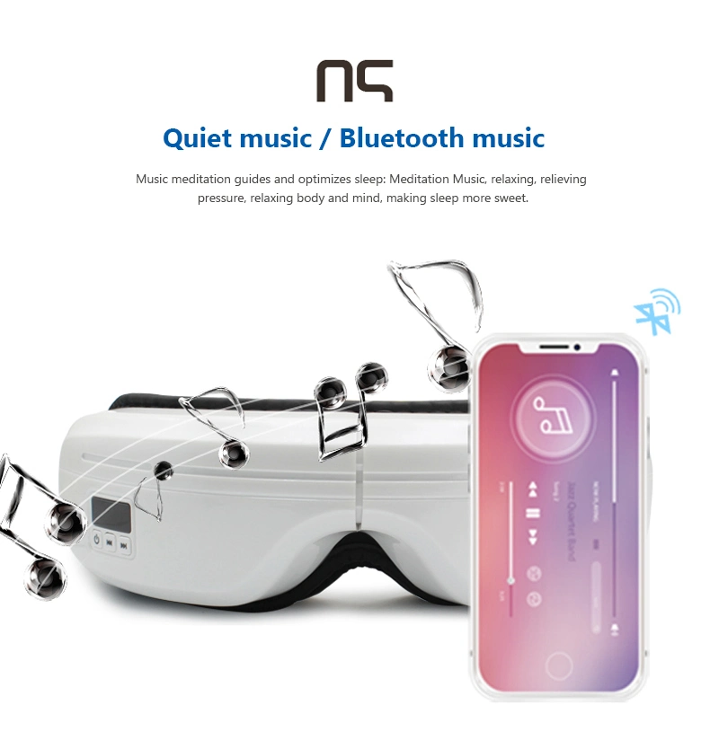 Bluetooth Stress Relieve Eyes Massager Machine with Vibration and Heating