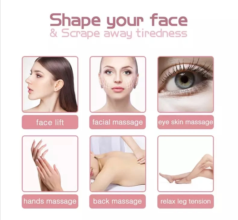 White Crystal Guasha Massager Jade Stone Eyes Neck Full Body Scraping Massage Tools Face