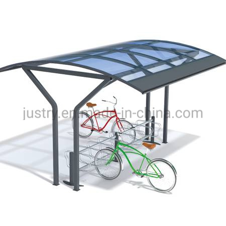 Bike Parking Outdoor Two Tier Bike Rack High Urben Cycle Shelter