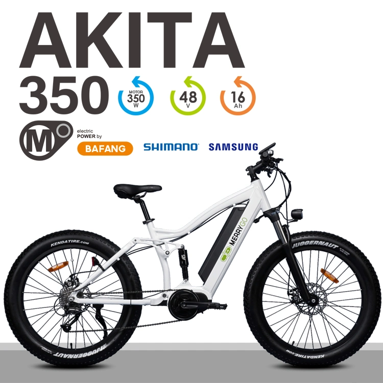 Chinese 26inch Full Suspension Fat Tire Electric Mountain Bike