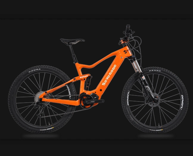 Wholesale Full Suspension Carbon Fiber E Bicycle Bafang MID Motor Electric Bike