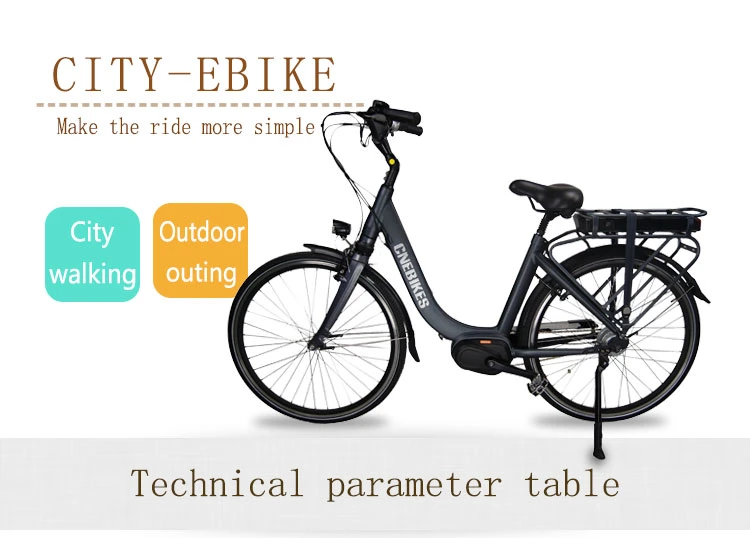 Green Electric City Bike / 36V 250W Ebike / Mini Electric Bicycle for Lady