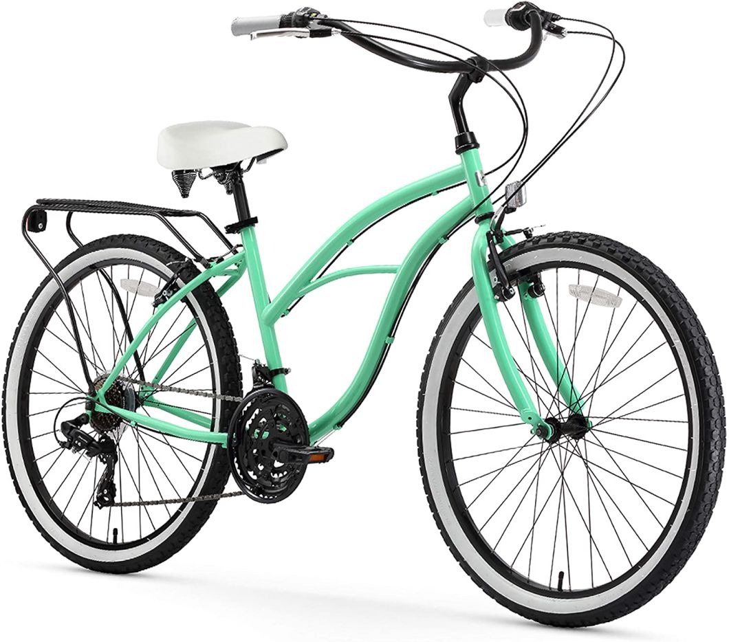 Around The Block Women's Cruiser Bike with Rear Rack 24 Inch 26 Inch