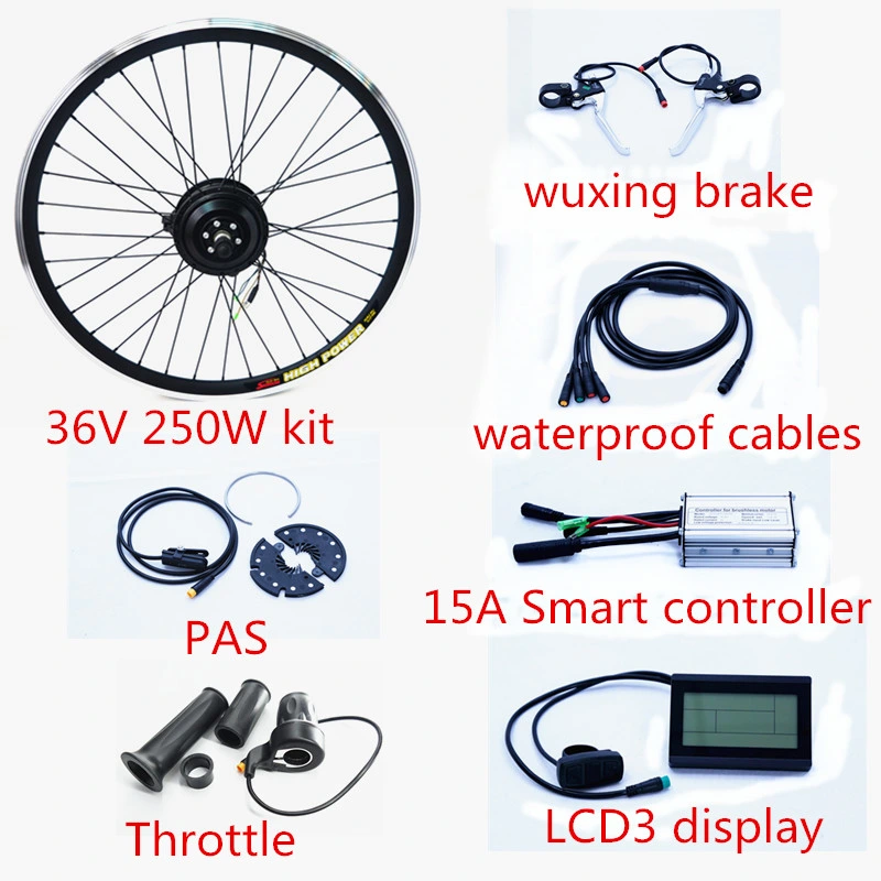 Cheap Electric Bike Kit Waterproof 36V 250 Watt Electric Bicycle Conversion Kit