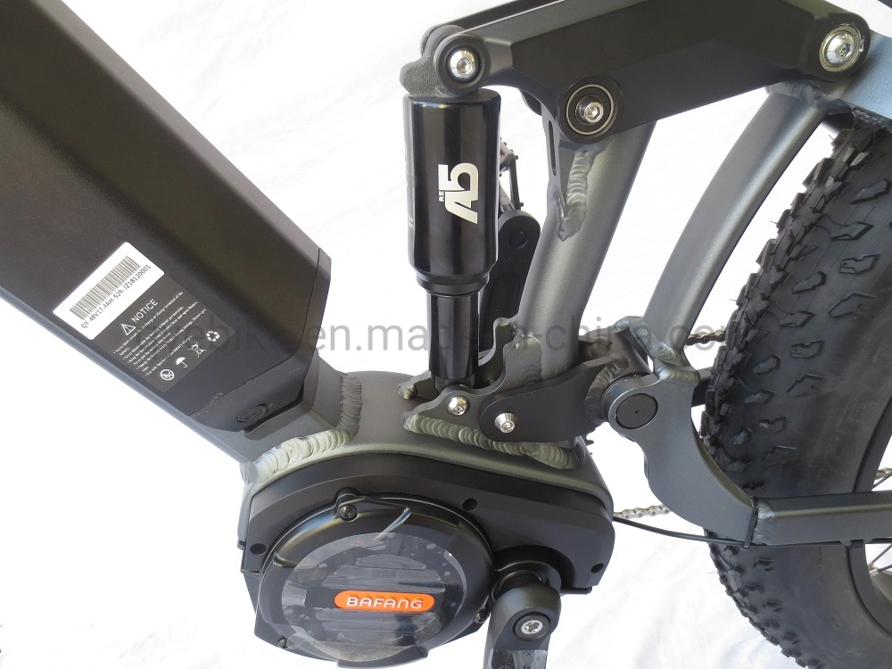 Queene/Electric Fat Bike Full Suspension with Bafang M600 Drive Electric Bike