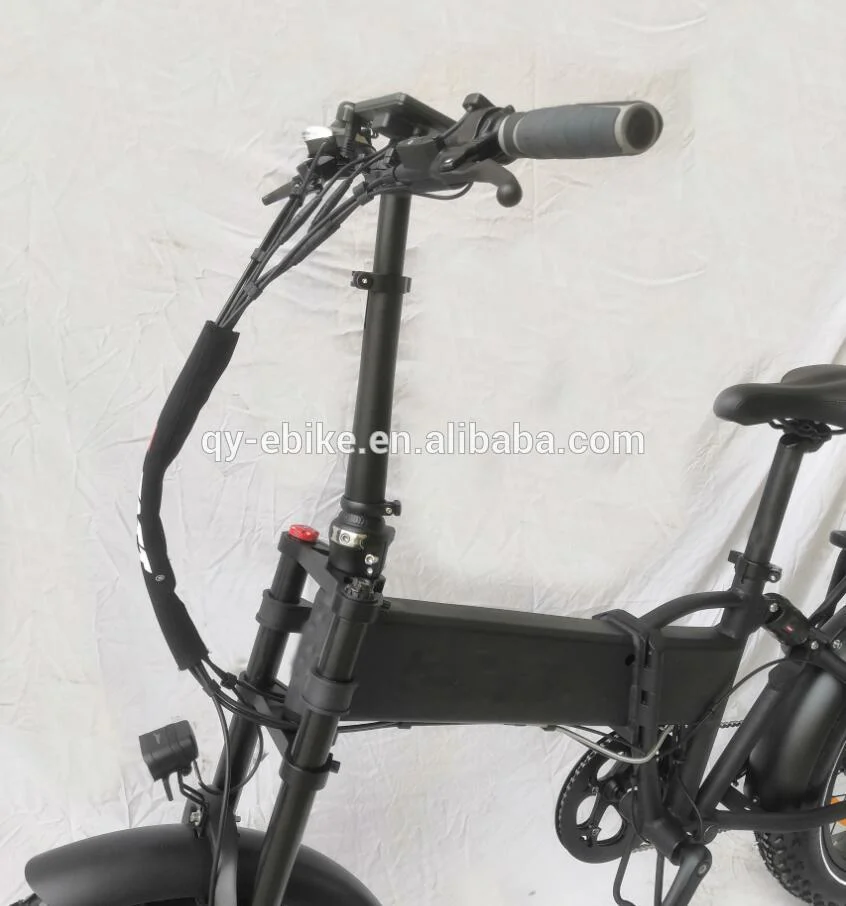 Queene/ 20 Inch Full Suspension Fat Tire Folding Electric Bike with Hidden Lithium Battery E Bike