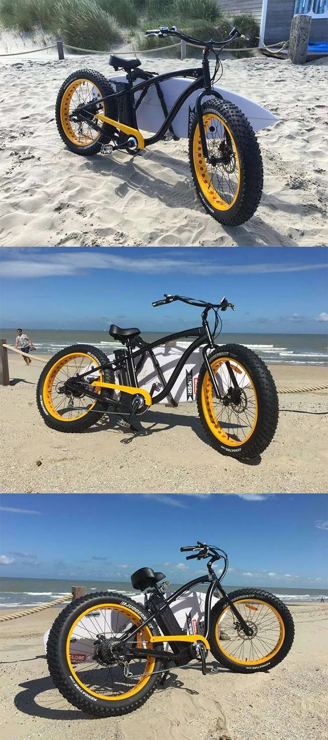 Fast-Charging 48V 500W Electirc Bike Suited for Beach, Snowfield, Mountain Area, Muddy