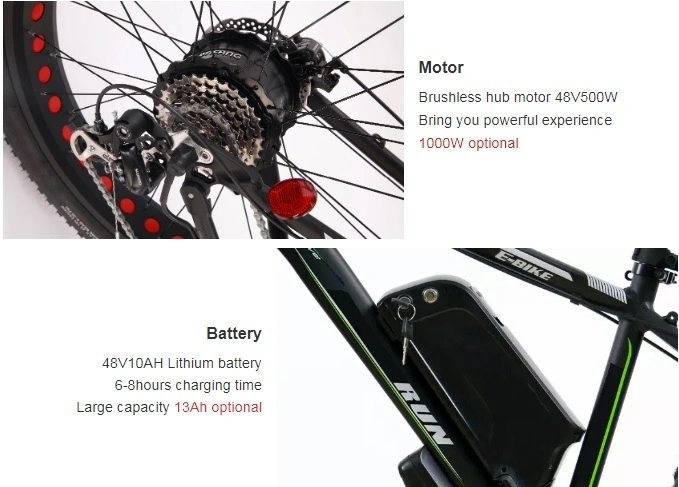 Aluminum Alloy Frame Intelligent Pedal Assistant Fat Tire Ebike Electric Beach Snow Bicycle Bikes