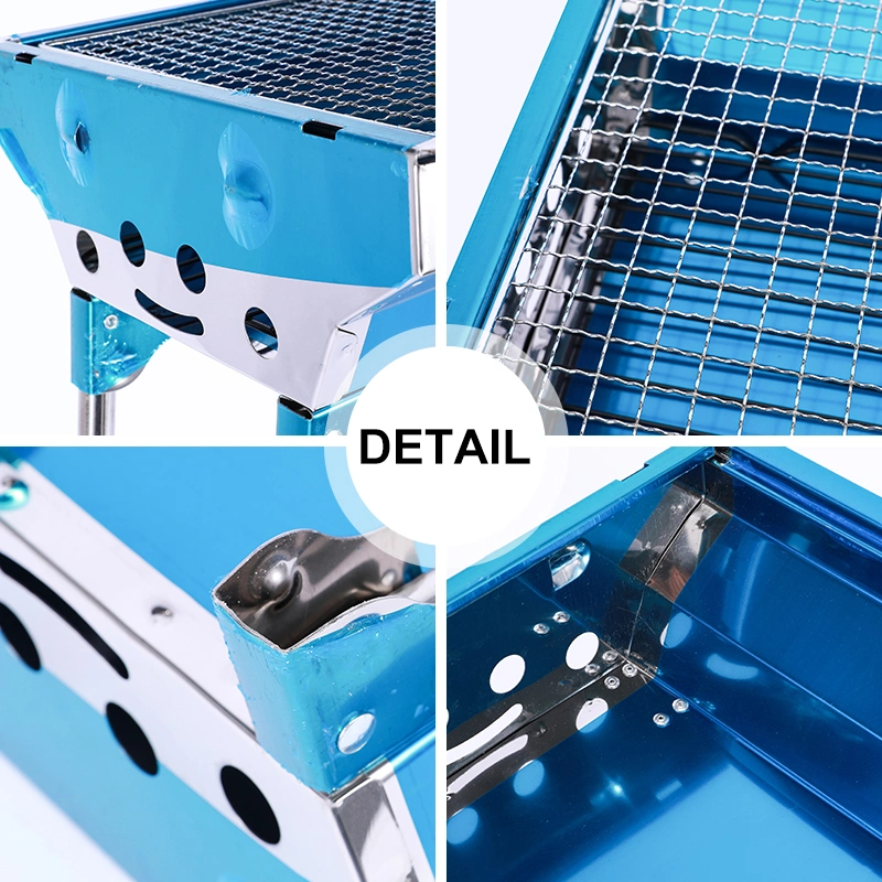 China Cheap Wholesale Hot Selling Outdoor Barbecue Charcoal Grill Outdoor Stainless Steel Shelf