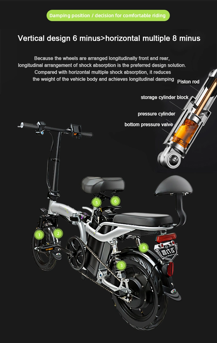 China Wholesale 350W E-Bike Electric Folding Ebike for Sale with 48V Battery and Brushless Motor